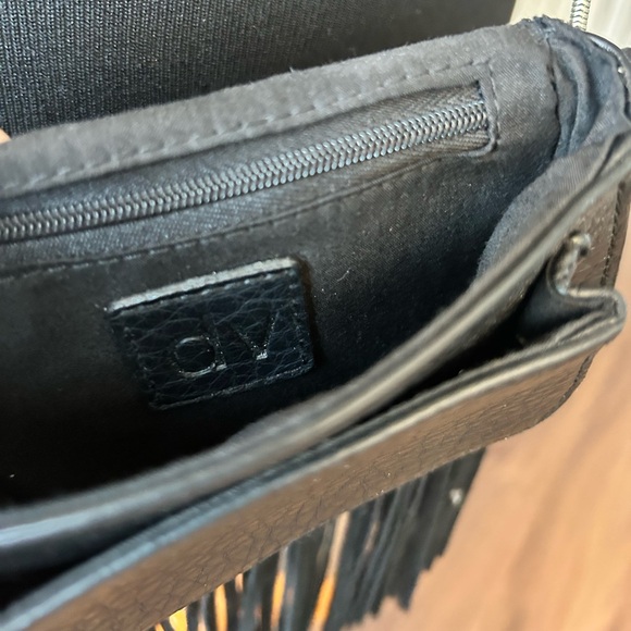 Fringe Dolce Vita DV Leather Black Mini Small Purse - Picture 6 of 12